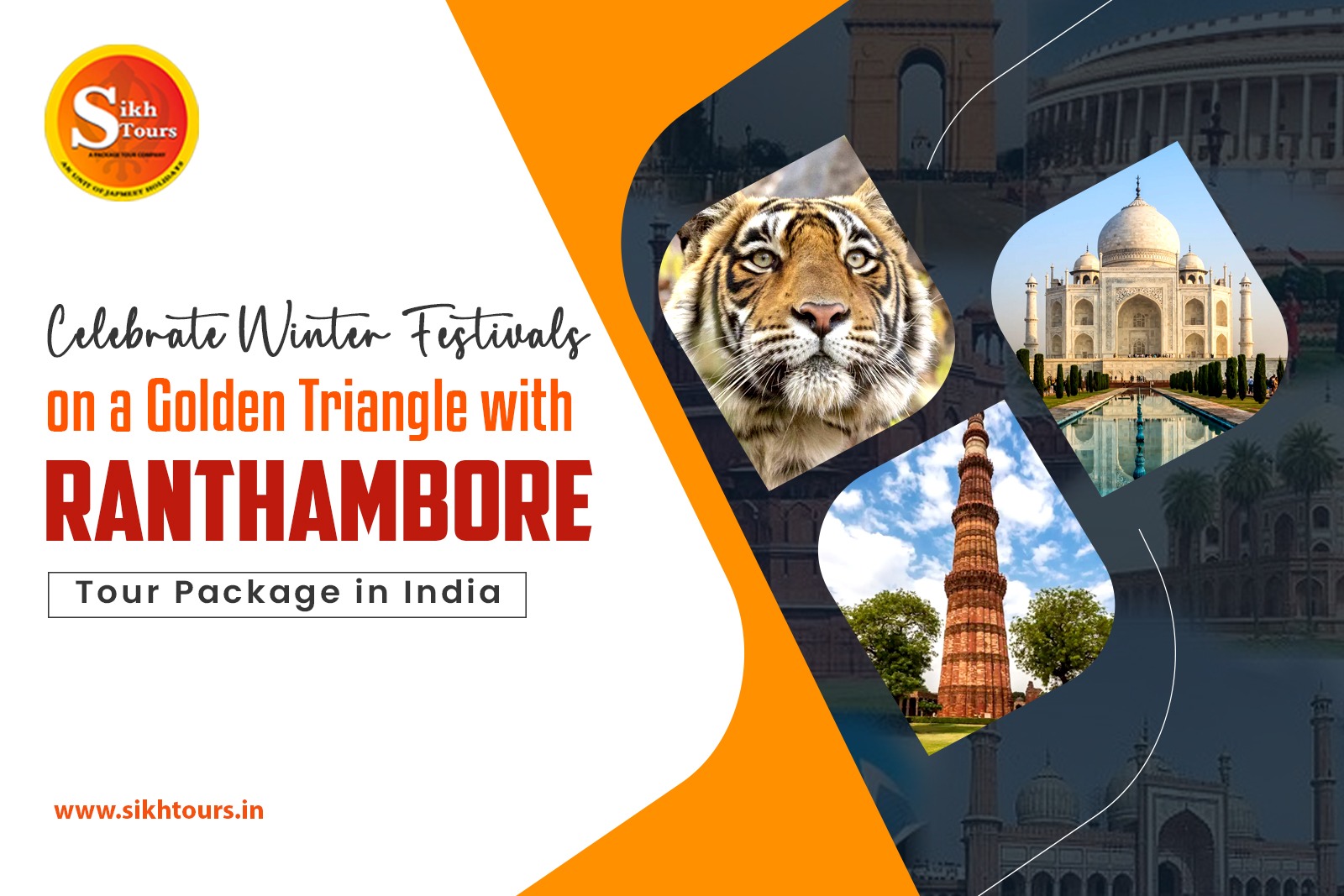 Celebrate Winter Festivals on a Golden Triangle with Ranthambore Tour Package in India